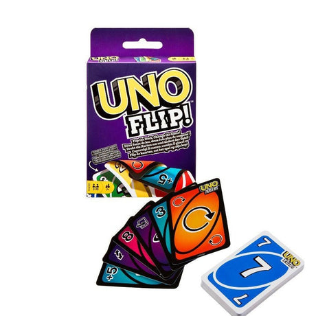 Set Cărți de Joc UNO FLIP, Model LY-013, Carton, Joc Interactiv pentru Familie