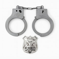 Set Catuse Jucarie cu Insigna Politie , 16x16 cm