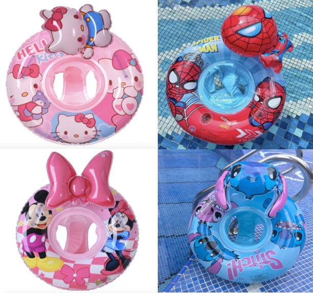 Set colac de înot pentru copii, Hello Kitty și Spider-Man, 50 cm