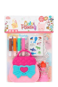 Set Colorat Cu Geanta, Printesa, Carioci Si Foi De Colorat – Activitati Creative Pentru Copii 30x21 cm