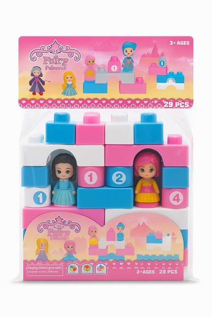Set Constructie Castel cu Printese , Fairy Princess, 29 Piese, 29x26 cm, 3+