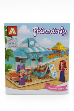 Set Constructie Friendship Summer Beach , Plaja de Vara pentru Fetite, 199piese, 36x26.5cm