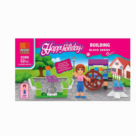 Set Constructie Happy Holiday pentru Fetite, 52 Piese, 19x9.5cm