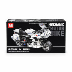 Set constructie motocicleta politie, 318 piese, model detaliat