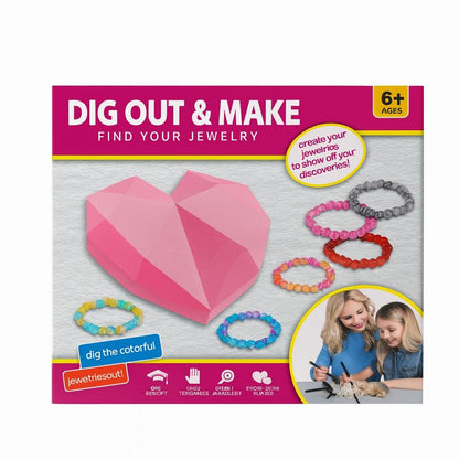 Set Creativ pentru Fetite , Descopera si Creeaza Bijuterii , zDig Out Make, , 24x21cm