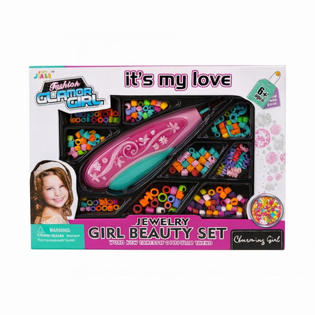 Set Creativ pentru Fetite , Realizare Bijuterii Fashion Glamor Girl, 29x21cm