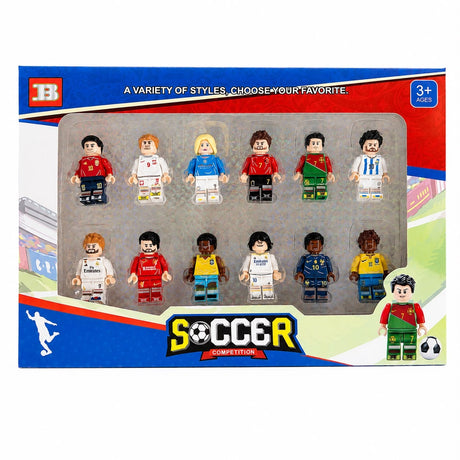 Set de 12 Figurine Fotbaliști cu Articulații Mobile – Jucării de Colecție pentru Copii