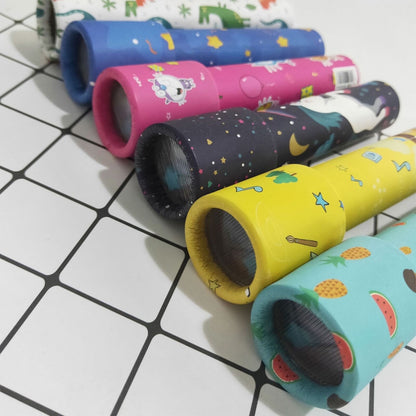 Set de 12 Kaleidoscop pentru copii , modele animale unicorn, culori mixte