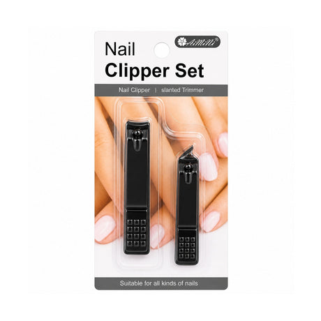 Set de 2 Unghiere Negre pentru Mâini și Picioare – Material Inoxidabil, Design Elegant și Precizie Profesională