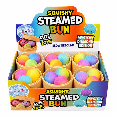 Set de 3 Squishy Galuscute Antistres Slow Rising 5cm, Culori Pastel Aleatorii