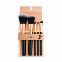 Set de 5 Pensule Machiaj , negru – Pensule Profesionale pentru Față, Ochi și Contur