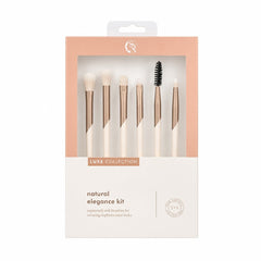 Set de 6 Pensule Profesionale Machiaj Luxe Collection Bej – Peri Ultra-Moi și Design Elegant