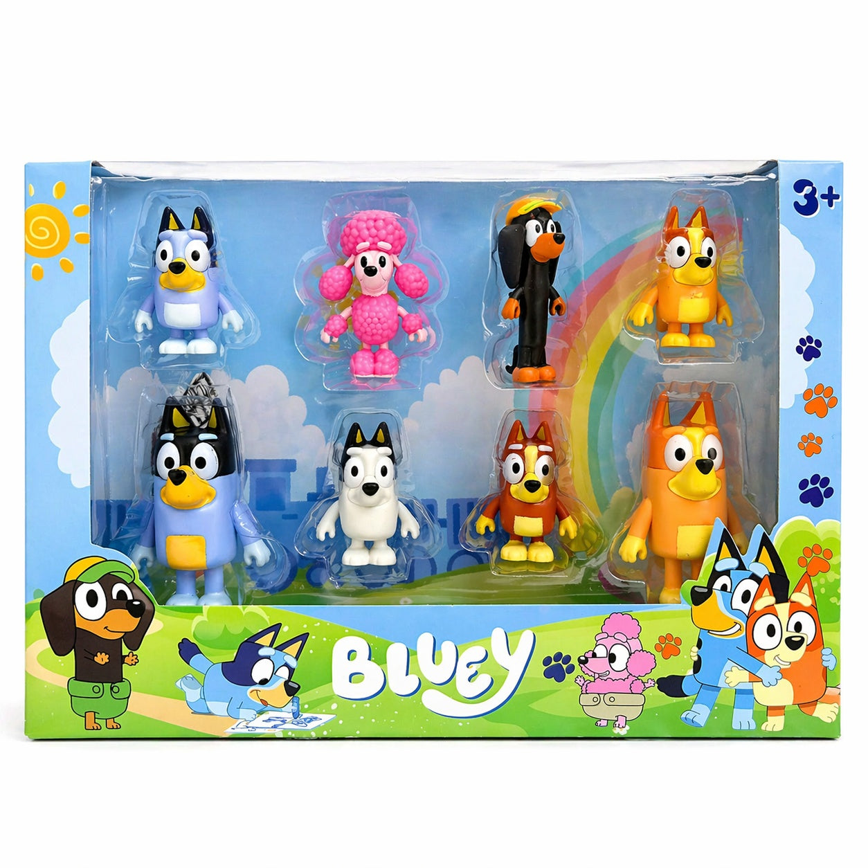 Set de 8 figurine cățel năzdrăvan, 20x28 cm, din plastic