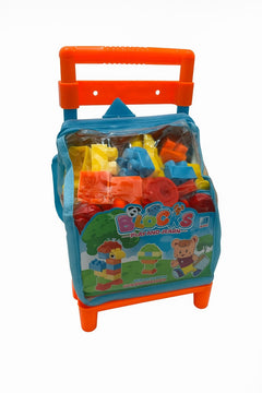 Set de Blocuri de Construit Play and Learn in Ambalaj Tip Troller , 27x14x12cm