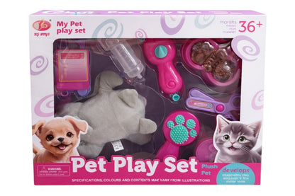 Set de Joacă cu Animal de Pluș și Accesorii, Dezvoltare Imaginație, 36x28x7,5 cm