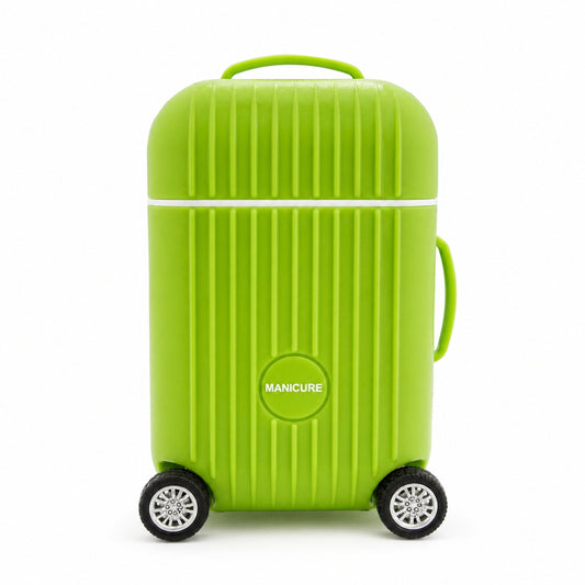 Set de Manichiură Profesional cu Husă Troller Verde – Kit Portabil pentru Îngrijirea Unghiilor