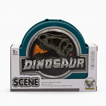 Set Dinozauri cu Cutie Tematica , 19x14 cm, Mini Figurine, Accesorii si Decor Preistoric