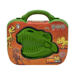 Set Dinozauri Dino Box , 24 Piese, Cutie 25x24x8 cm, Jucarii Preistorice cu Vulcan, Copaci si Figurine