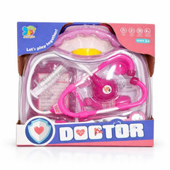 Set doctor pentru copii- stetoscop si accesorii medicale, geanta transport, 23 cm