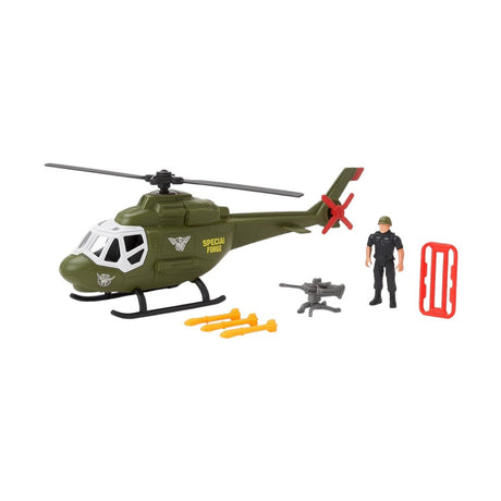 Set elicopter militar cu soldat si accesorii Special Combat , jucarie de actiune copii 3+