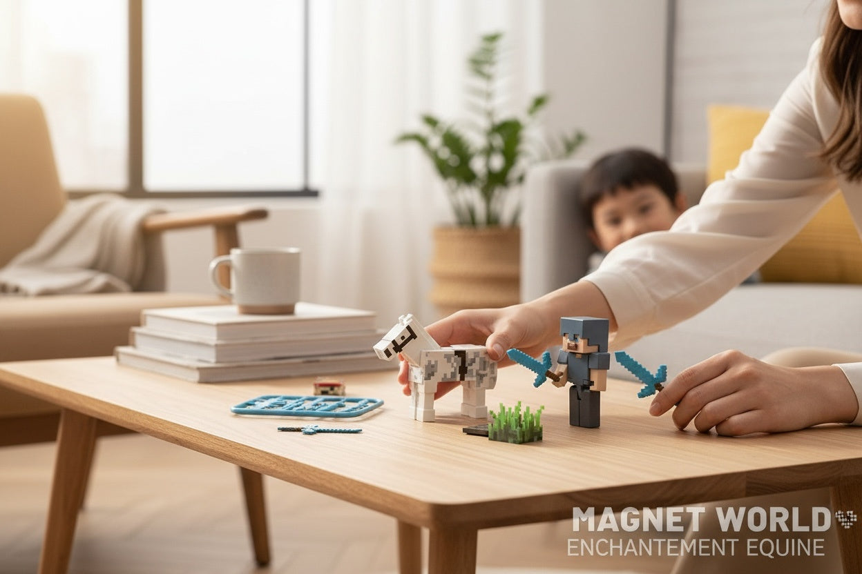 Set Figurina Magnetica MagnetWorld , Building Block Random (6+ ani)