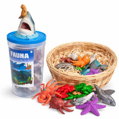 Set figurine animale marine din plastic Fauna, educativ si creativ