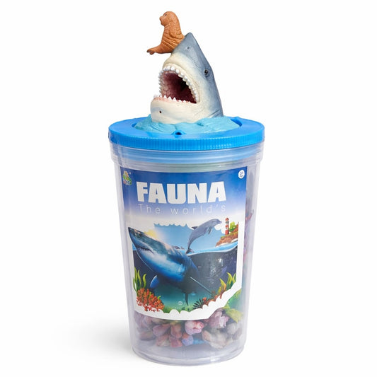 Set figurine animale marine din plastic Fauna, educativ si creativ