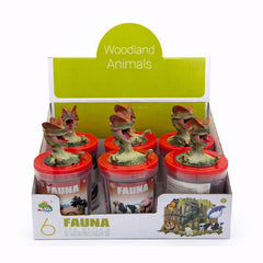 Set figurine dinozauri in pahar cu capac figurina, 12 piese, jucarie copii