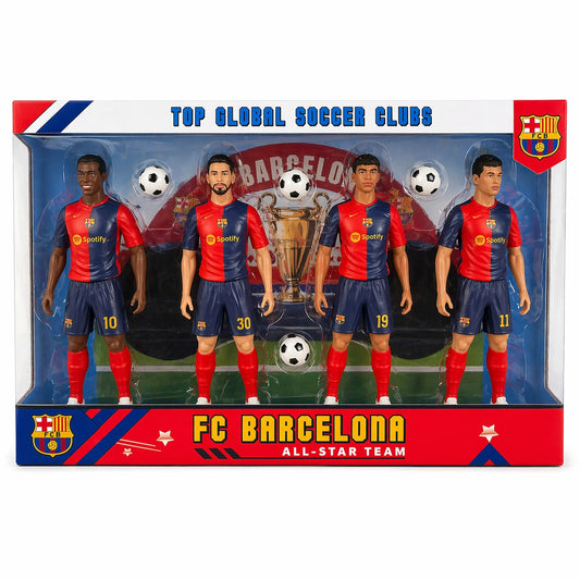 Set Figurine Fotbaliști 24 cm – cu Mingi de Fotbal și Suporturi