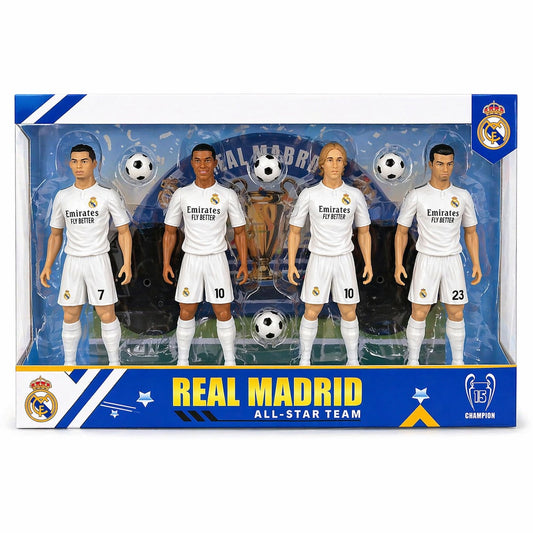 Set Figurine Fotbaliști 24 cm –cu Mingi de Fotbal și Suporturi de Expunere