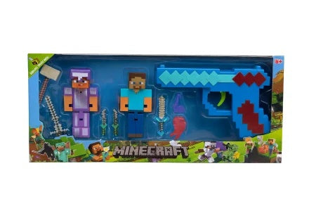 Set Figurine si Arme Pixelate – Pachet Aventuri 38x17 cm