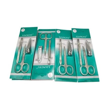 Set ingrijire manichiura inox Liangyu, calitate superioara, 3 piese , Kit complet,