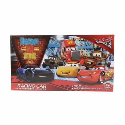Set jucărie camion remorcă din plastic, roșu și galben