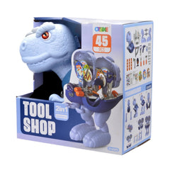 Set jucărie Dinozaur 2 în 1 pentru asamblare, din plastic, cu set de scule, 45 de piese
