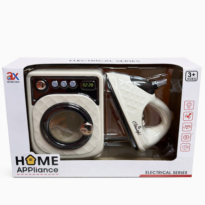 Set Jucărie Interactivă Mașină de Spălat și Fier de Călcat din Plastic, Funcții Realiste, 33x21,5x10 cm