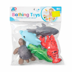 Set jucarii baie animale marine 5 piese, jucarie baie bebe copii 18 luni+