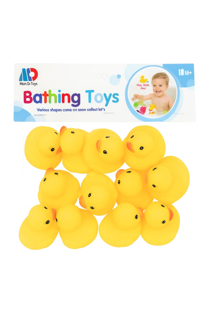 Set Jucarii Baie Ratuste Galbene, 23x23 cm, 10 Bucati, Pentru Copii 18M+