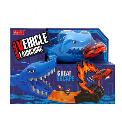 Set Lansator Masinute Shark Attack , Vehicle Launching, Great Escape , 30x20 cm