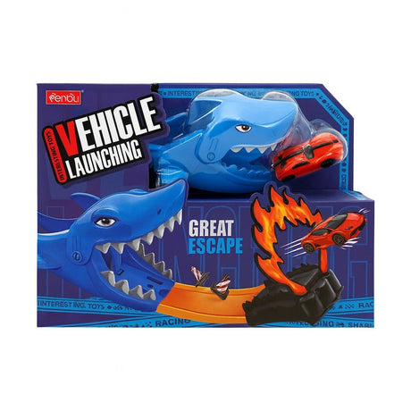 Set Lansator Masinute Shark Attack , Vehicle Launching, Great Escape , 30x20 cm