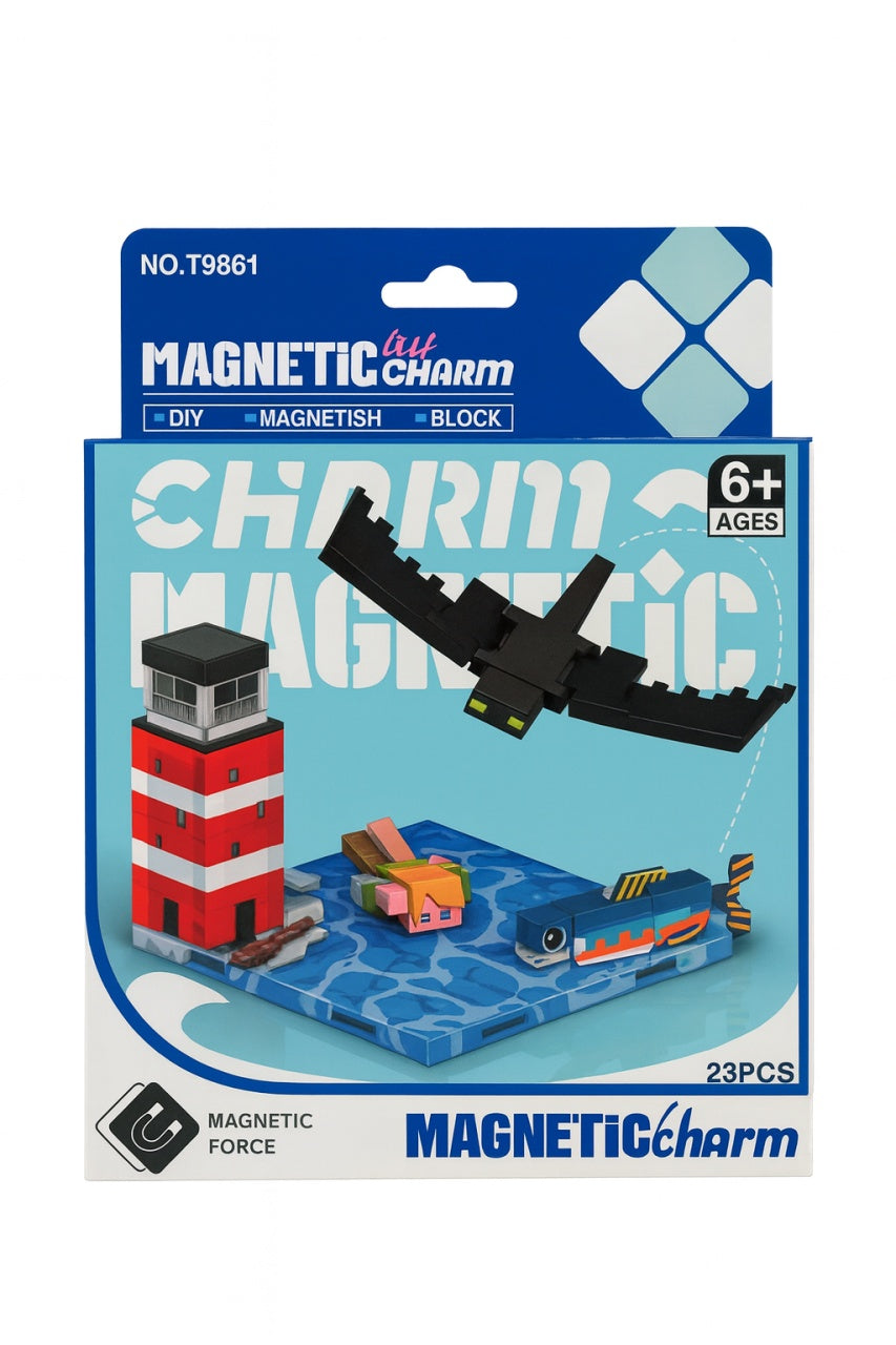Set Magnetic Blocuri , Far si Creaturi, 23 Piese, 17 x 13 cm