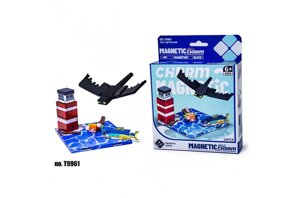 Set Magnetic Blocuri , Far si Creaturi, 23 Piese, 17 x 13 cm