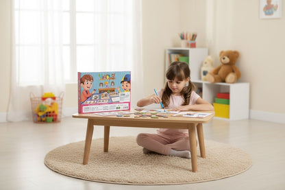 Set Magnetic Educativ cu Puzzle si Tablita de Scris , Cute Pet Animal Topics, 22.5x16.5cm