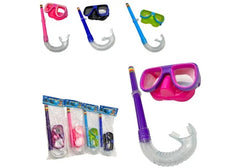 Set masca si tub respirator pentru copii , Snorkel si ochelari scufundari colorati , 30x10 cm tub, 15x6 cm ochelari , Jucarie piscina plaja ,
