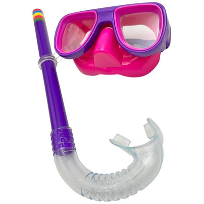 Set masca si tub respirator pentru copii , Snorkel si ochelari scufundari colorati , 30x10 cm tub, 15x6 cm ochelari , Jucarie piscina plaja ,