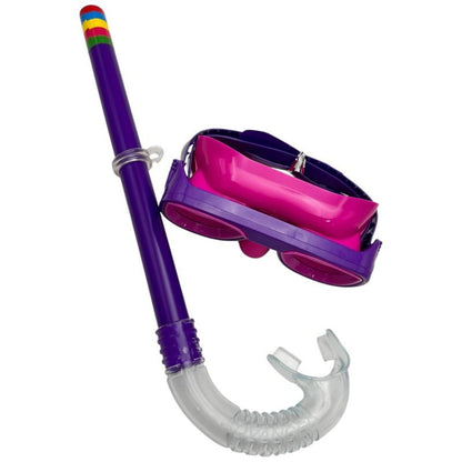 Set masca si tub respirator pentru copii , Snorkel si ochelari scufundari colorati , 30x10 cm tub, 15x6 cm ochelari , Jucarie piscina plaja ,