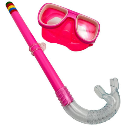 Set masca si tub respirator pentru copii , Snorkel si ochelari scufundari colorati , 30x10 cm tub, 15x6 cm ochelari , Jucarie piscina plaja ,