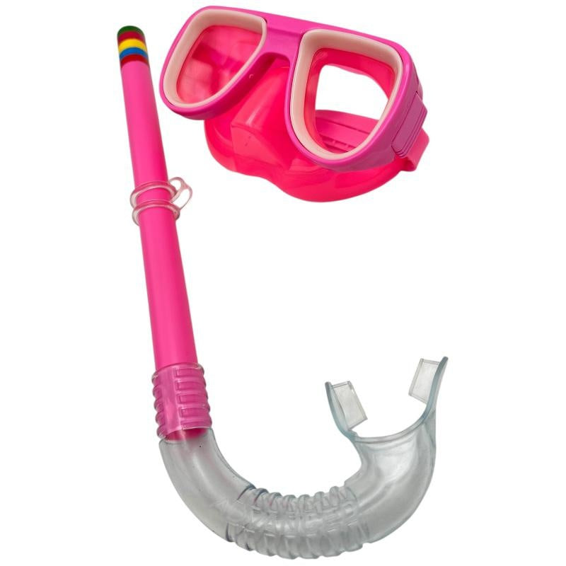 Set masca si tub respirator pentru copii , Snorkel si ochelari scufundari colorati , 30x10 cm tub, 15x6 cm ochelari , Jucarie piscina plaja ,
