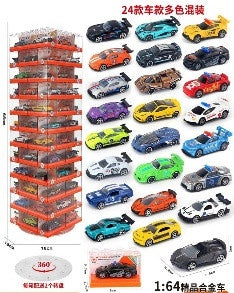 Set Mașinuțe Die-Cast din Aliaj Metalic, 1:64, Multicolore, 24 Bucăți