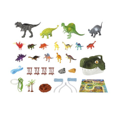 Set multifunctional de joacă cu Rucsac Dinozaur, accesorii incluse, 32 piese, Verde