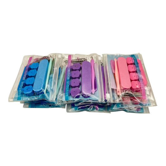 Set pedichiura 5 piese multicolor , Ingrijire completa pentru picioare, acasa sau la salon,